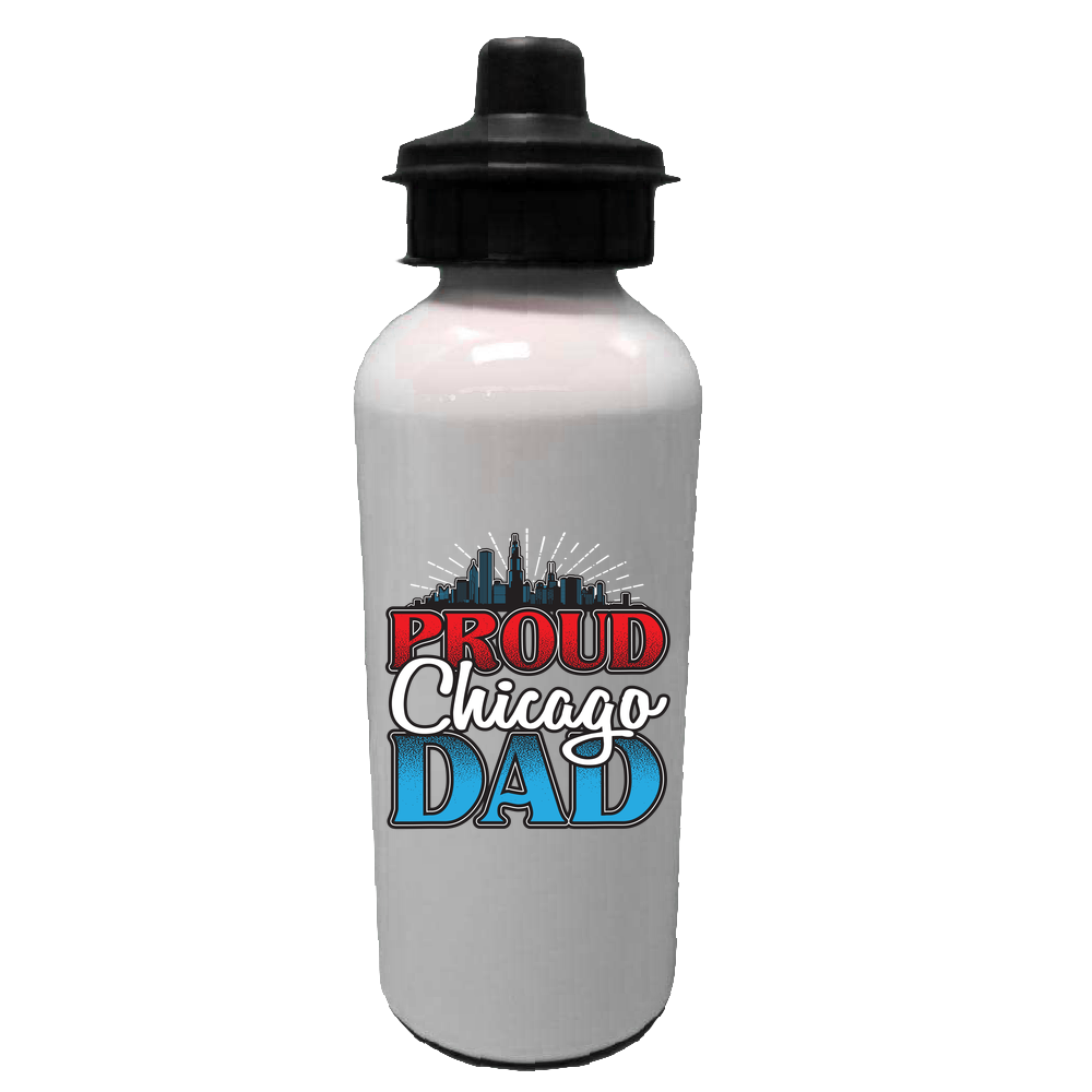 Proud Chicago Dad - Water Bottles