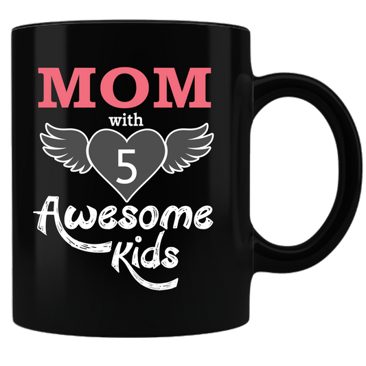 Mom With Awesome Kids - Dark - Coffee Mug