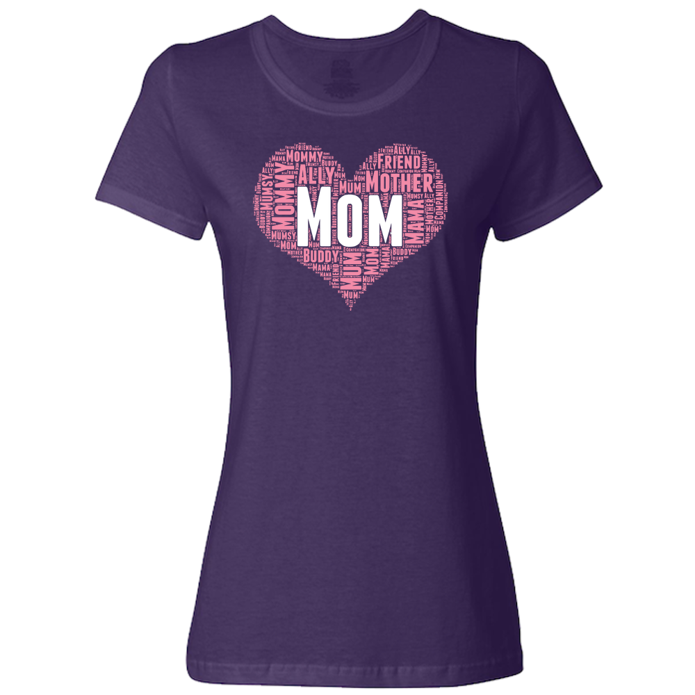 Mom Heart Ladies Classic Tees - Dark