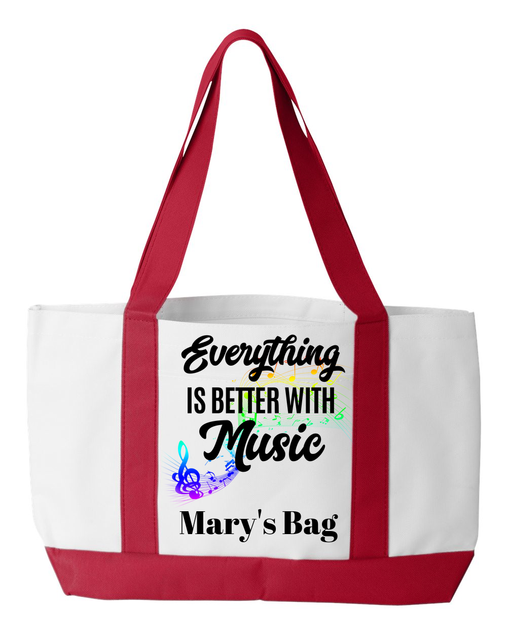 Everything Music Personalized Tote Bag