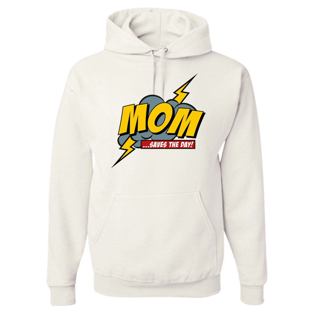 Mom Saves The Day Adult Hoodie - Light