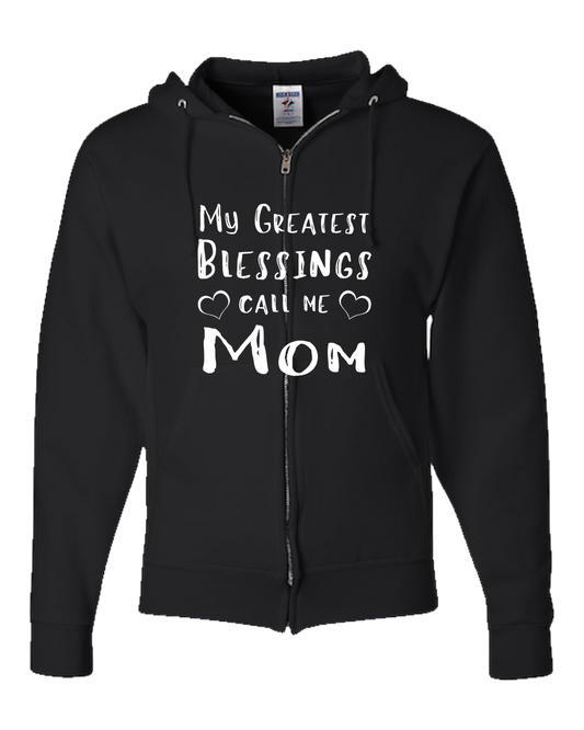 My Greatest Blessing Dark - Adult Zipper Hoodie