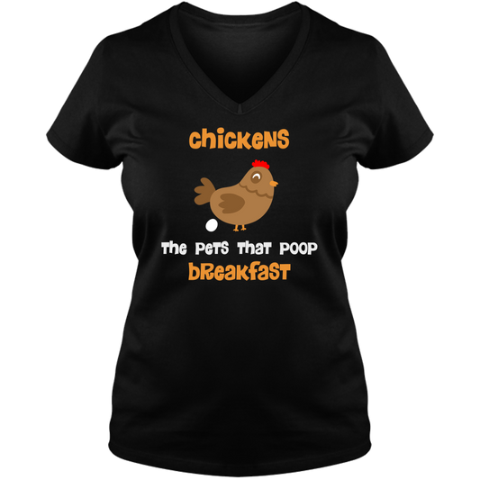 Poop Breakfast - Ladies V Neck Tee
