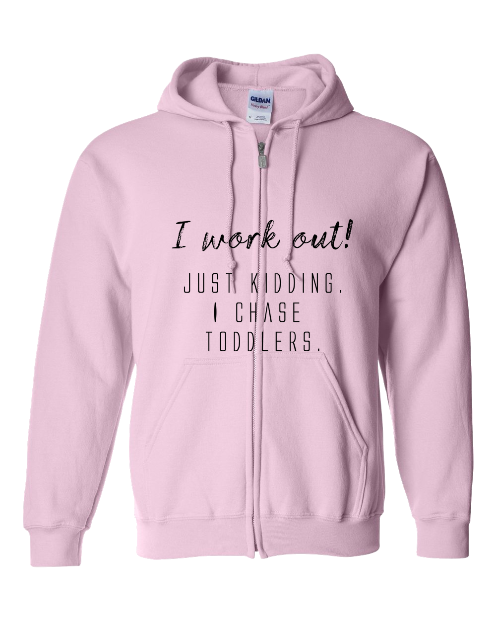 I work out! Light -Adult Zipper Hoodie