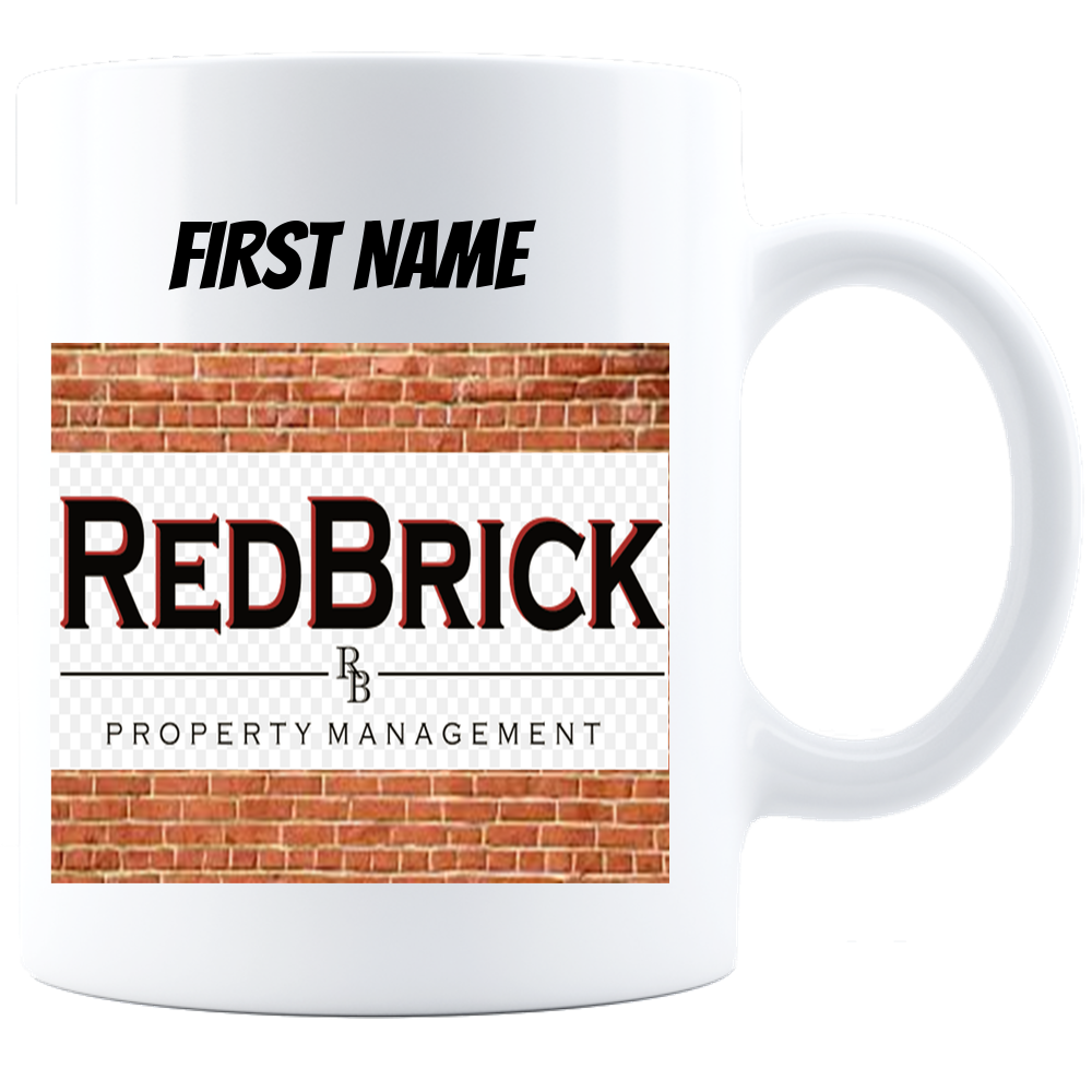 Red Brick Coffee Mug - White