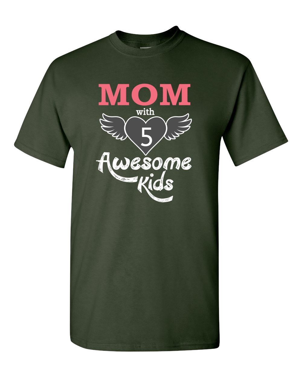 Mom With Awesome Kids - Dark - Adult Unisex T-Shirt