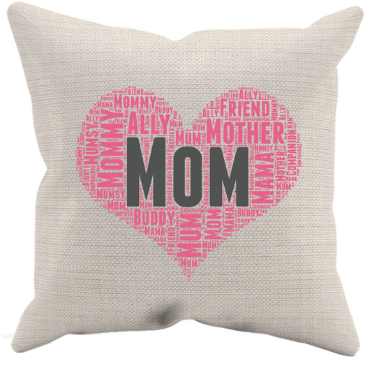 Mom Heart Pillow Case