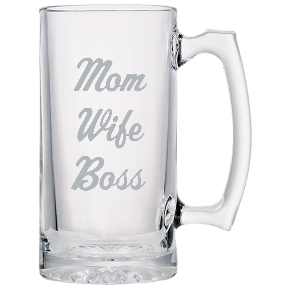 Mom Wife Boss - Beer Mugs