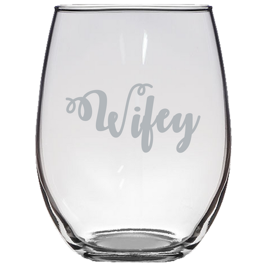 Wifey - Stemless Wine Glass
