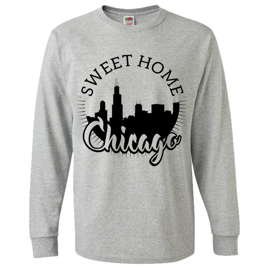 Sweet Home Chicago Adult Long Sleeve Tee