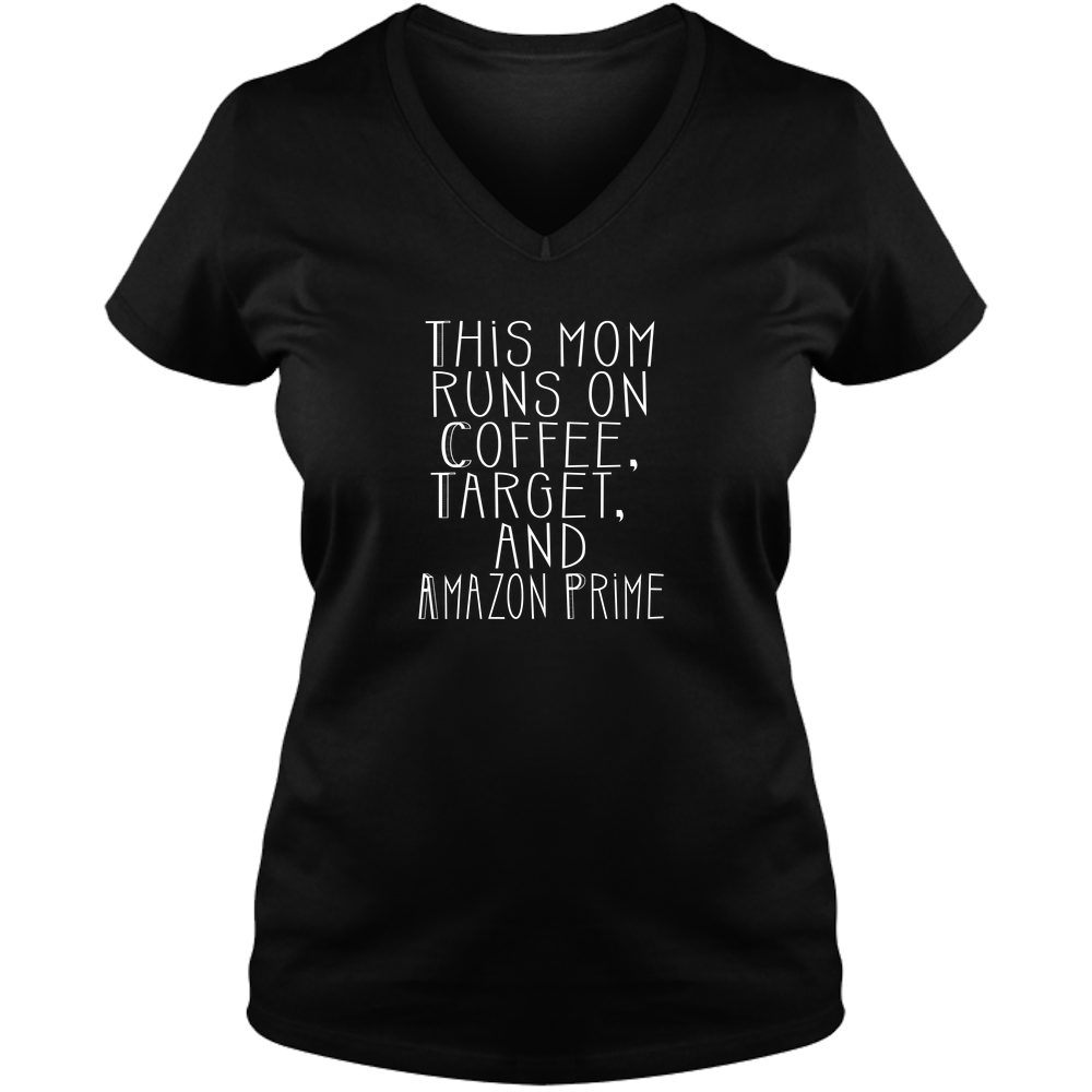 This Mom Runs Dark - Ladies V Neck Tee