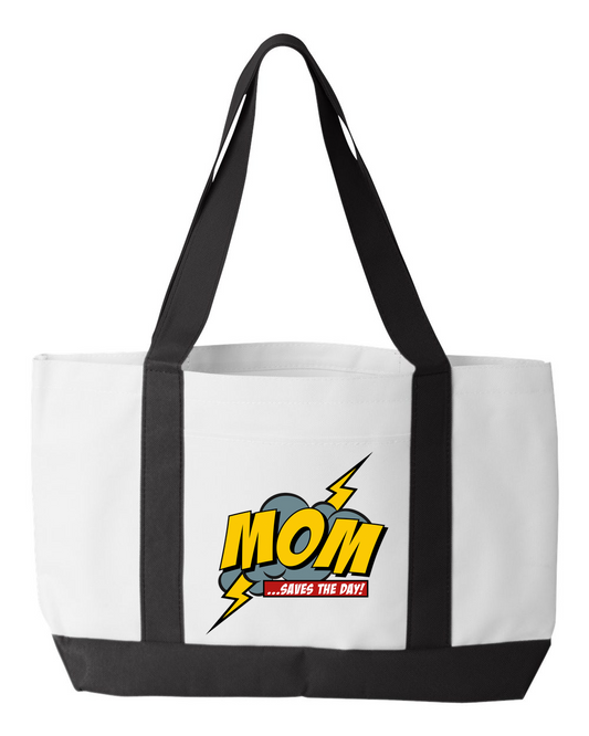 Mom Saves The Day Tote Bag