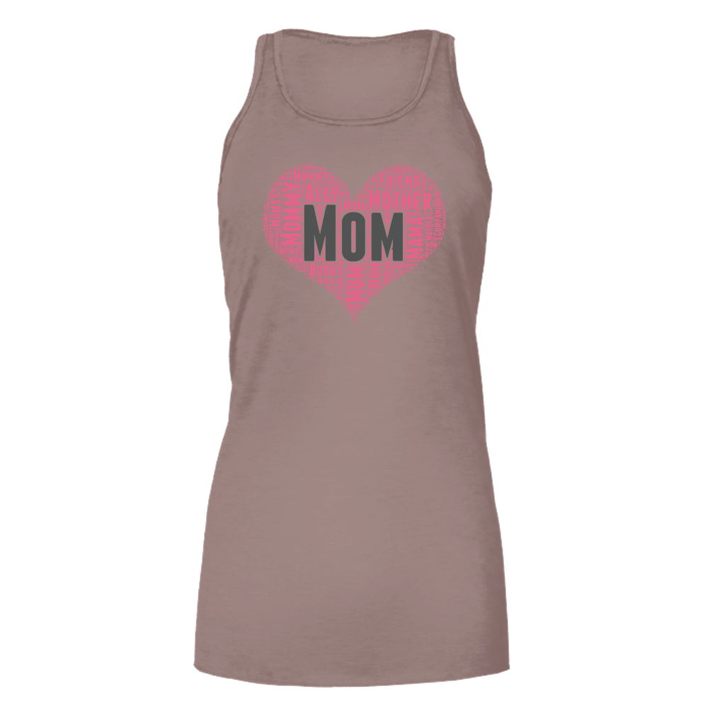 Mom Heart Bella Flowy Tank - Light