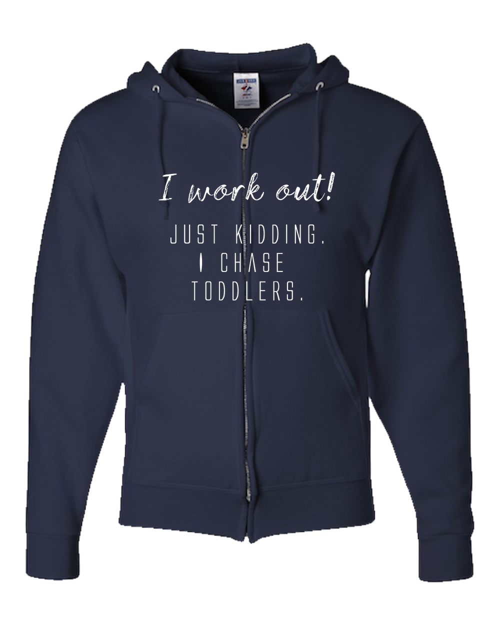 I work out! Dark - Adult Zipper Hoodie