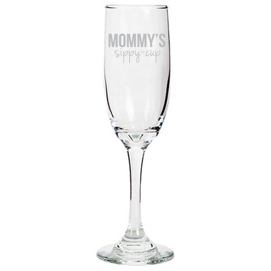 Mommy's Sippy-Cup Champagne Flute