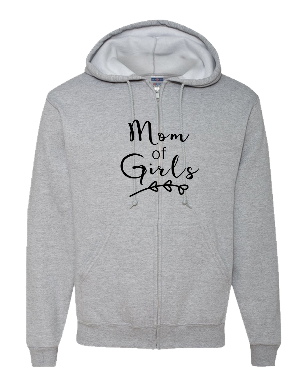 Mom Of Girls Light - Adult Zipper Hoodie