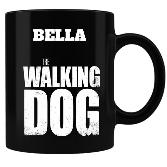 Walking Dog Coffee Mug - Black