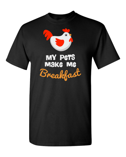 Pets Make Breakfast - Adult Unisex T-Shirt