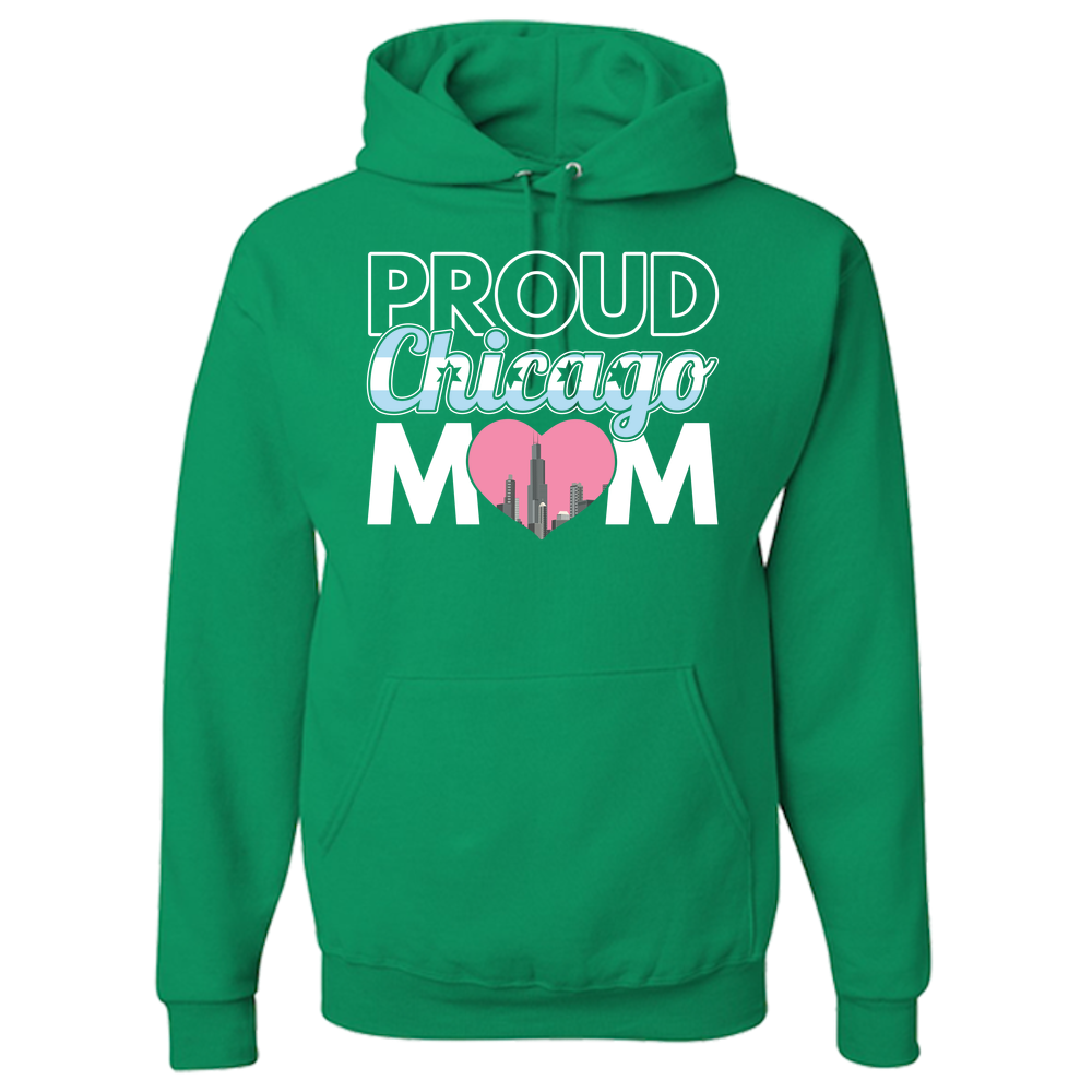 Proud Chicago Mom - Dark - Adult Hoodie