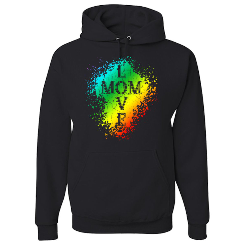 Mom Love Adult Hoodie - Dark