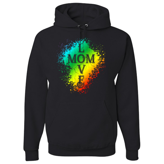 Mom Love Adult Hoodie - Dark