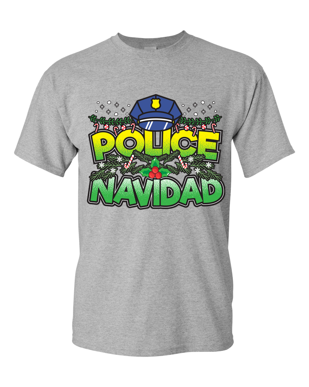 Police Navidad Adult Unisex T-Shirt
