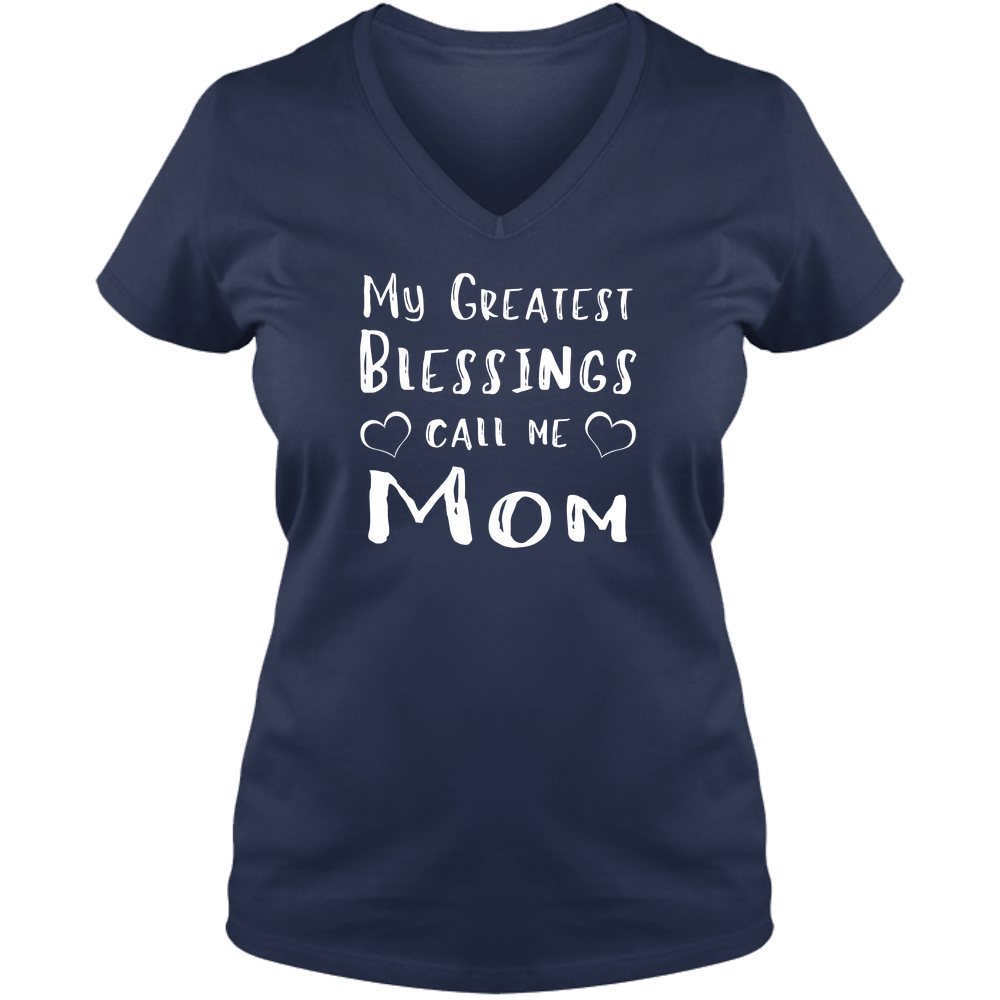 My Greatest Blessing Dark - Ladies V Neck Tee
