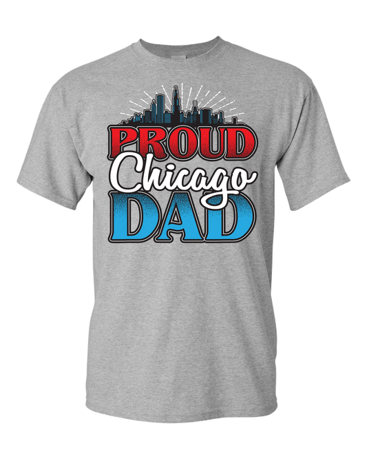 Proud Chicago Dad - Light - Adult Unisex T-Shirt