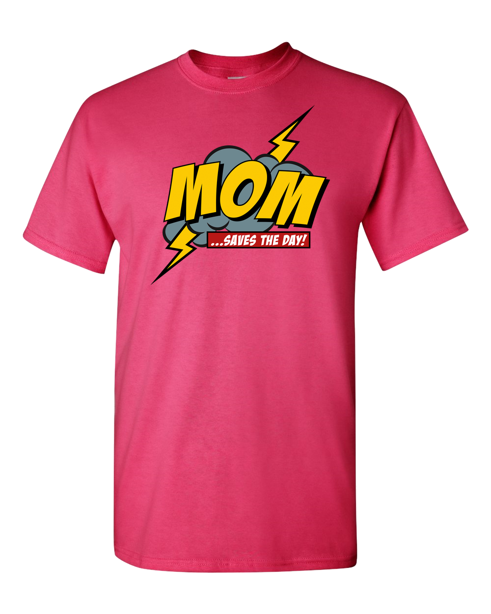 Mom Saves The Day Adult Unisex T-Shirt - Light