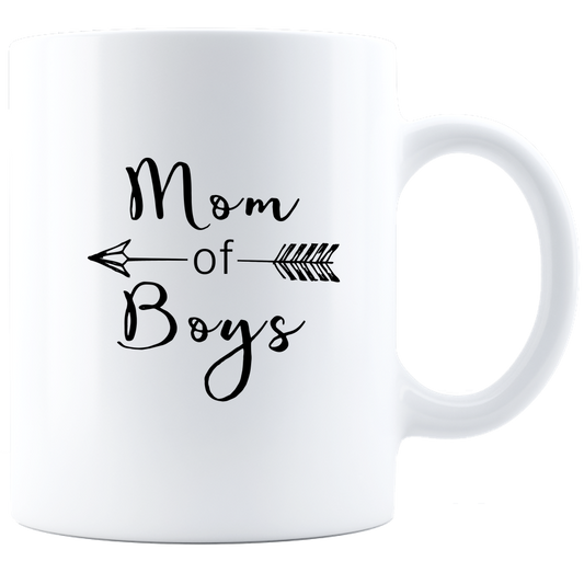 Mom Of Boys - Coffee Mug - White