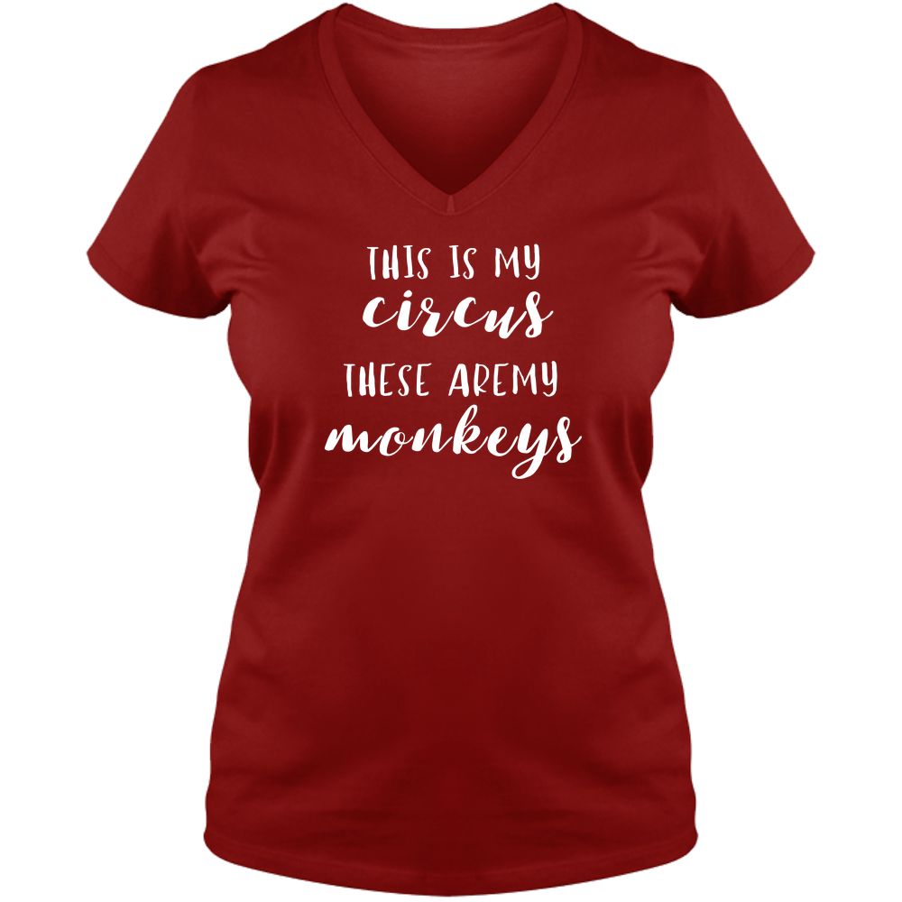 This Is My Circus Dark - Ladies V Neck Tee