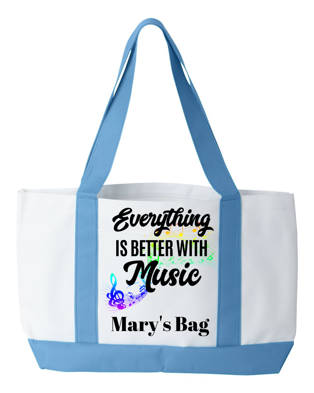 Everything Music Personalized Tote Bag