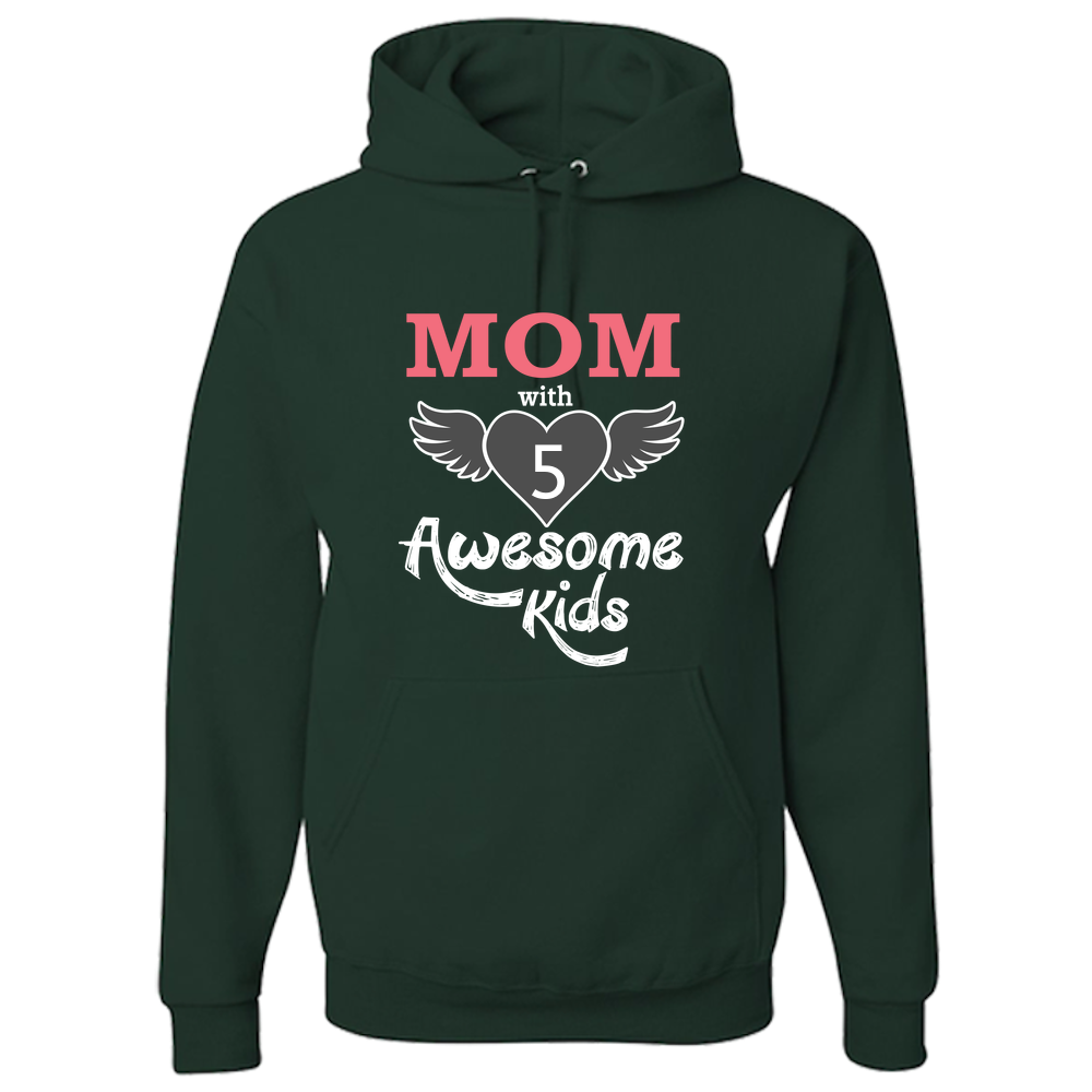 Mom With Awesome Kids - Dark - Adult Hoodie