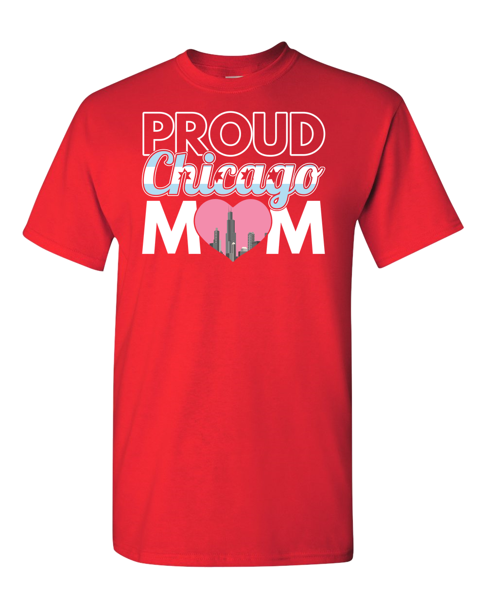 Proud Chicago Mom - Dark - Adult Unisex T-Shirt