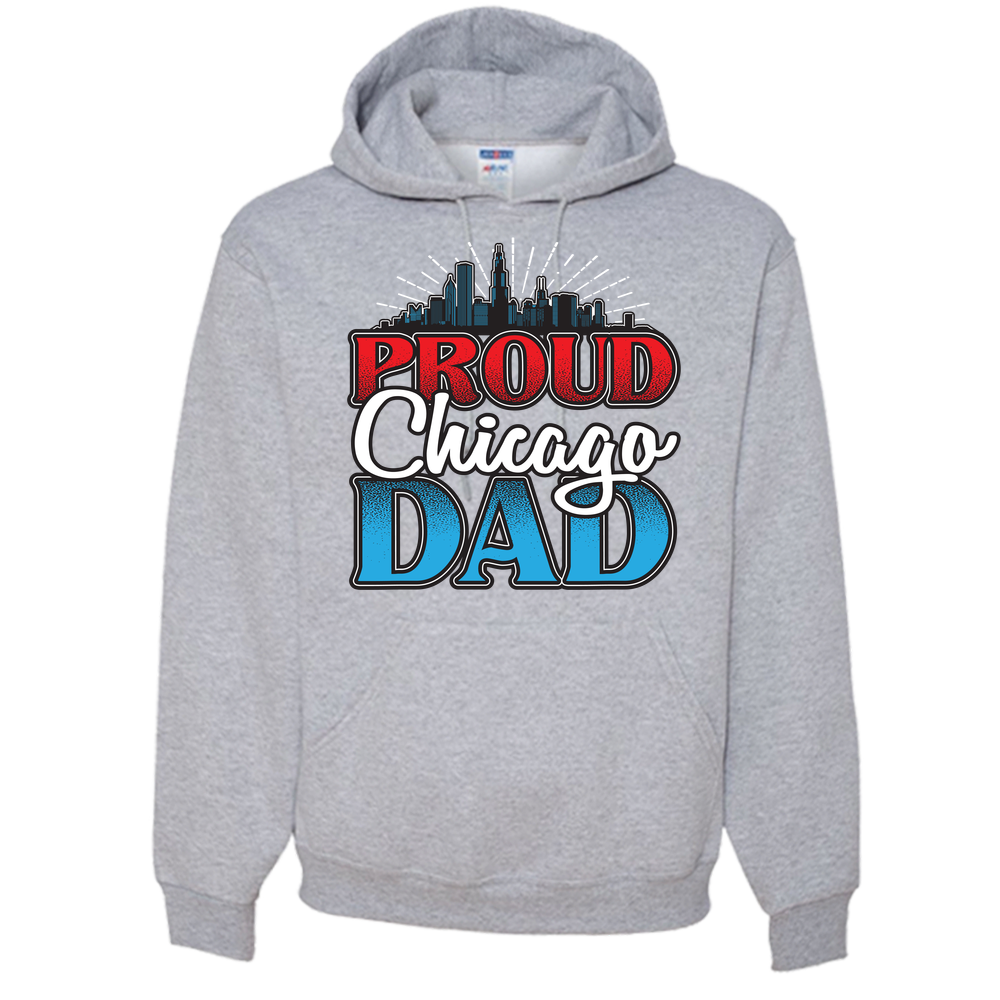 Proud Chicago Dad - Light - Adult Hoodie