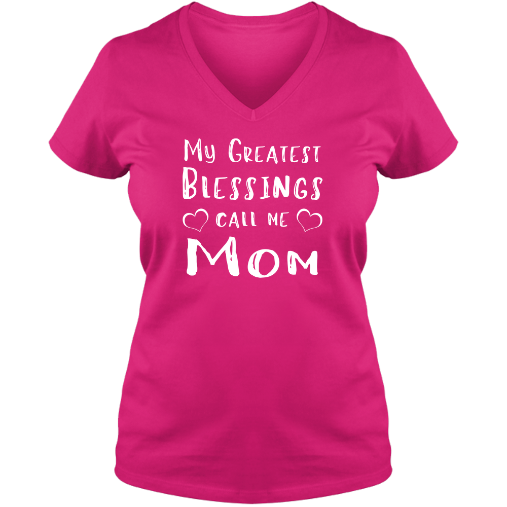 My Greatest Blessing Dark - Ladies V Neck Tee