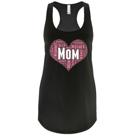 Mom Heart Next Level Tank - Dark
