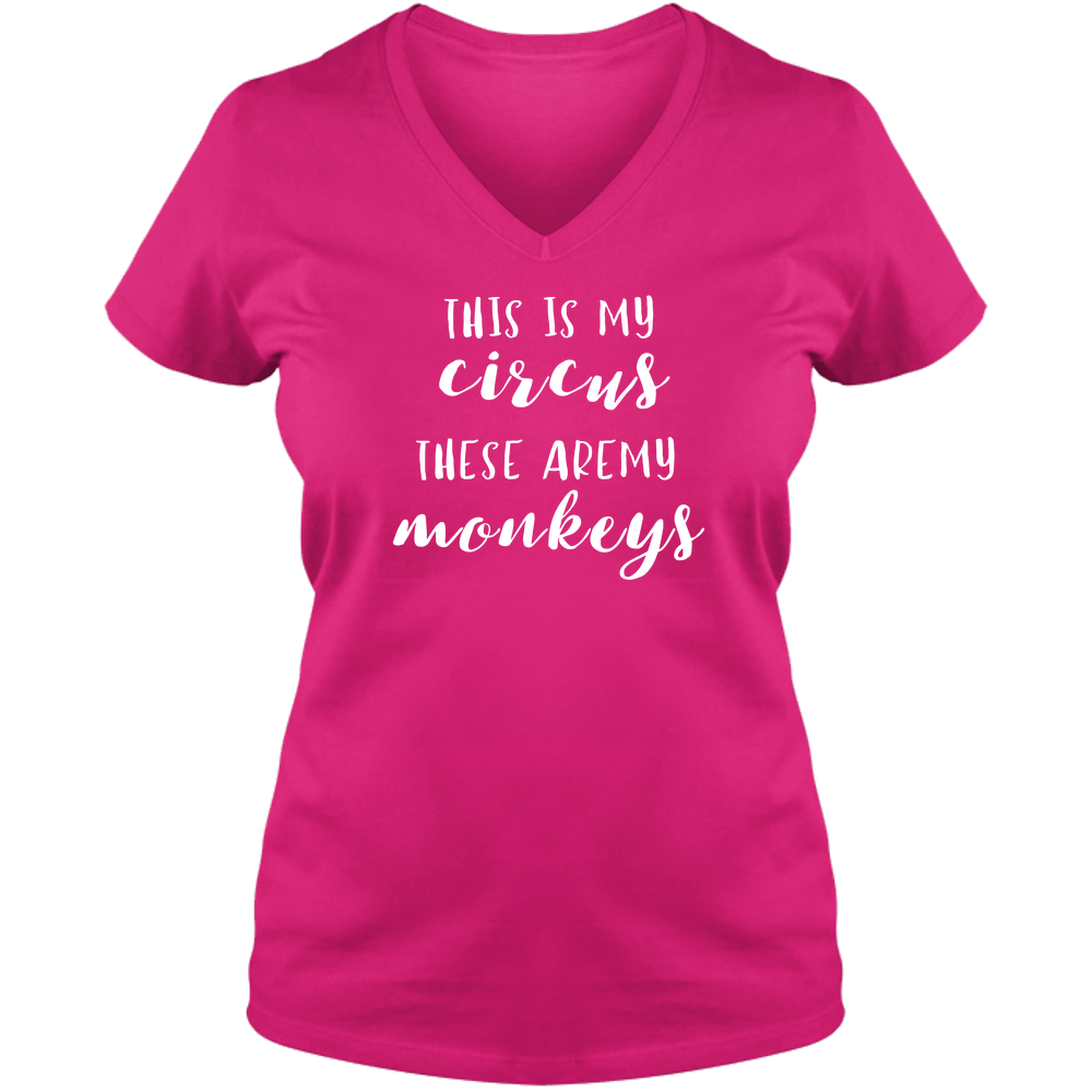 This Is My Circus Dark - Ladies V Neck Tee