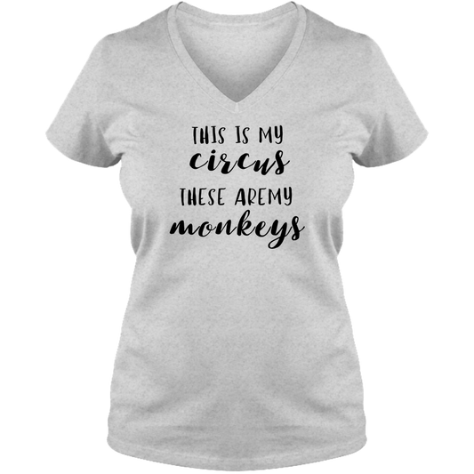 This Is My Circus Light - Ladies V Neck Tee