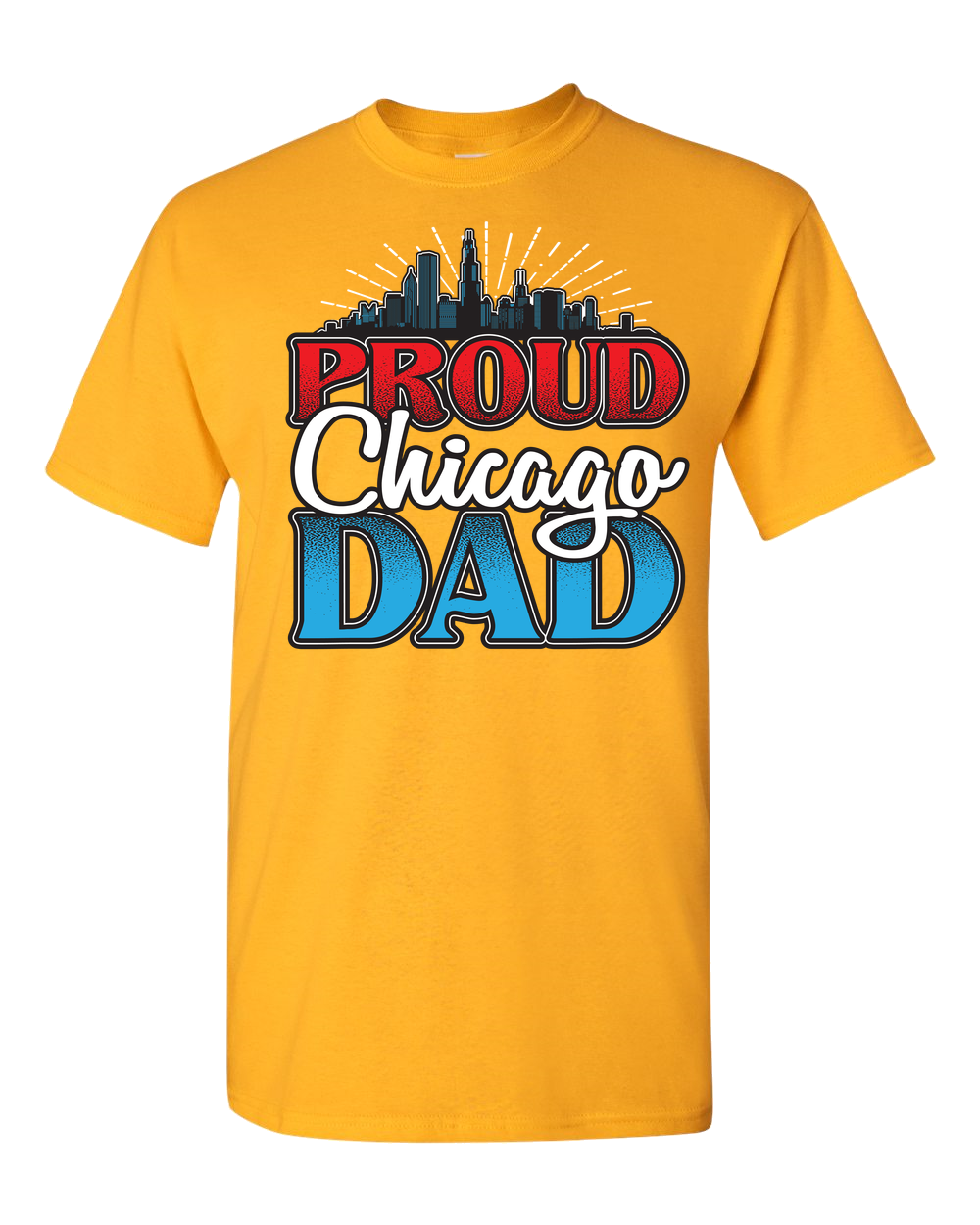 Proud Chicago Dad - Light - Adult Unisex T-Shirt
