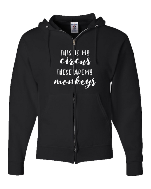 This Is My Circus Dark - Adult Zipper Hoodie