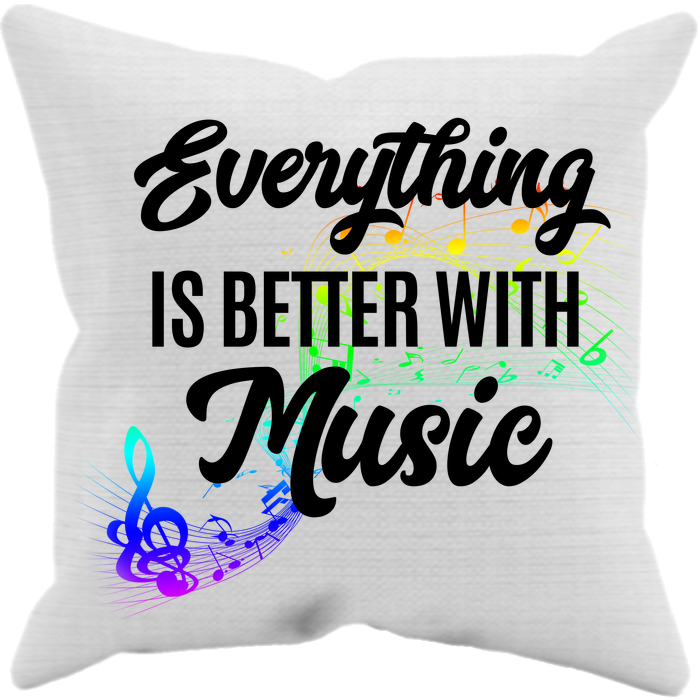 Everything Music Throw Pillow Case