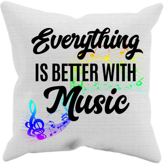 Everything Music Throw Pillow Case
