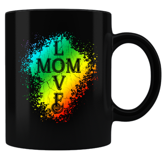 Mom Love Coffee Mug - Black