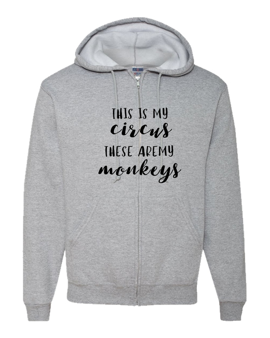 This Is My Circus Light - Adult Zipper Hoodie