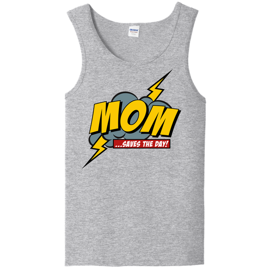 Mom Saves The Day Unisex Tank Top - Light