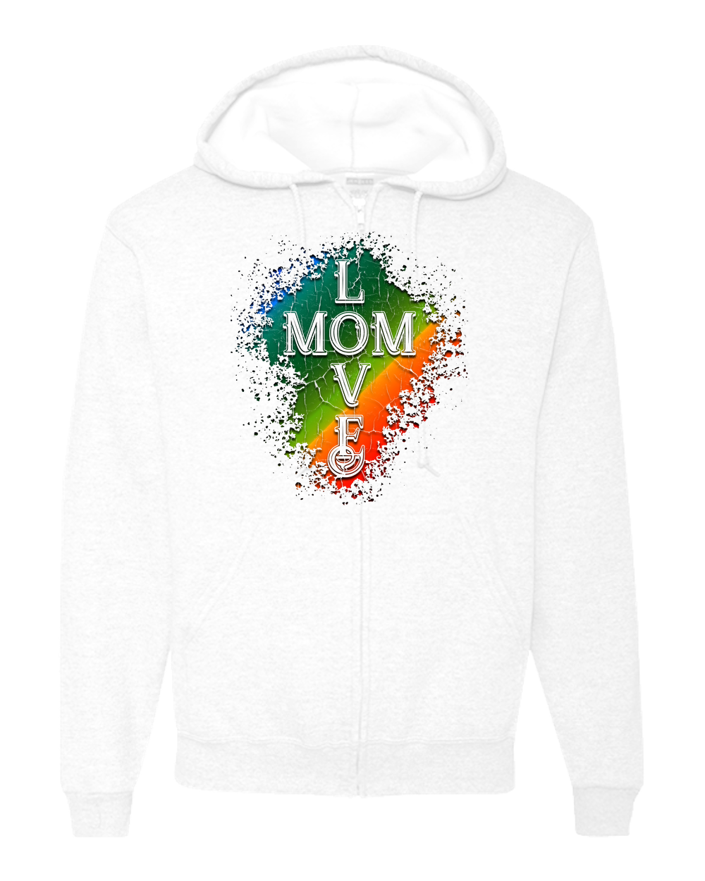 Mom Love Adult Zipper Hoodie - Light