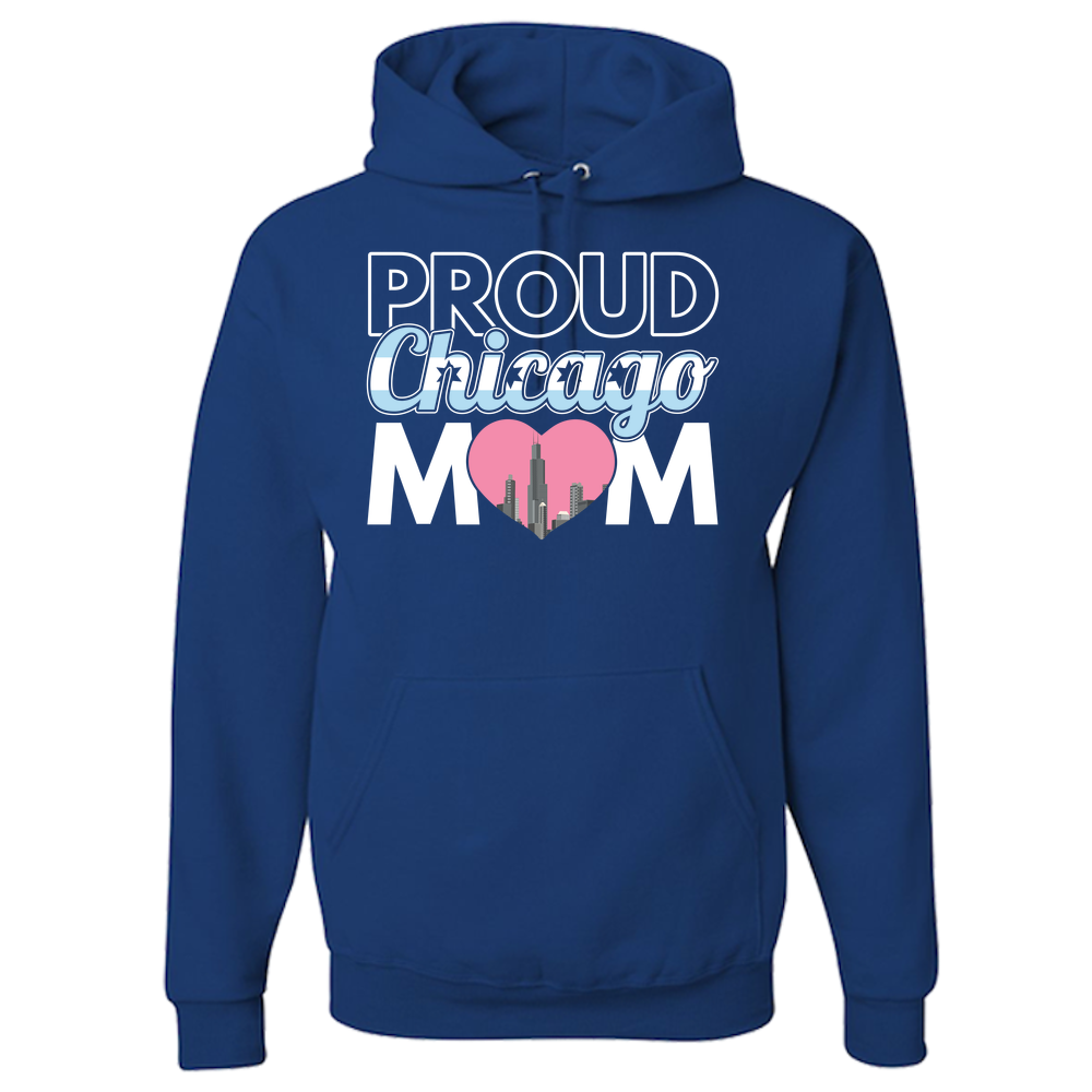 Proud Chicago Mom - Dark - Adult Hoodie