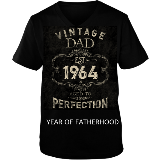 Vintage Dad Vneck Tshirt Personalized