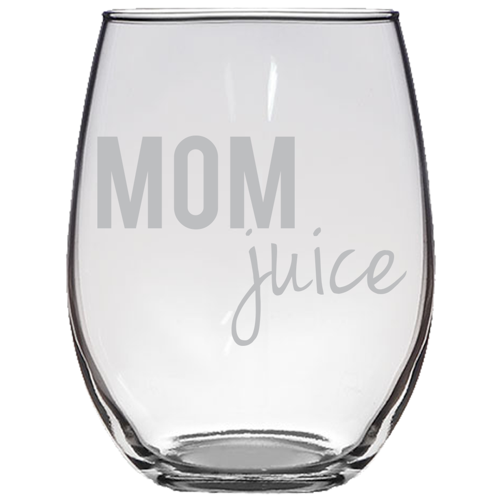 Mom Juice Stemless Wine Glass
